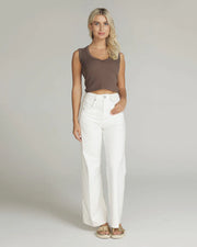 Goodmorning Universe - Viola wide leg jeans - White