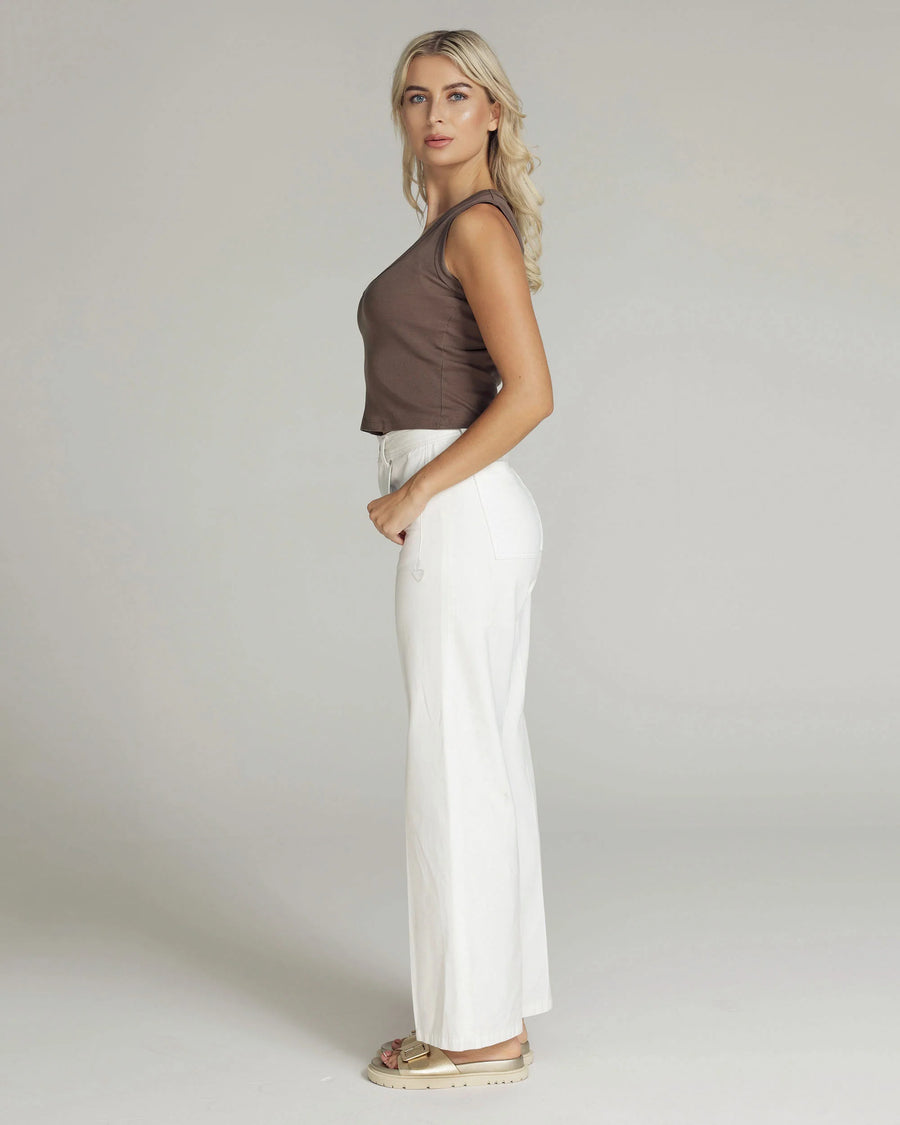 Goodmorning Universe - Viola wide leg jeans - White