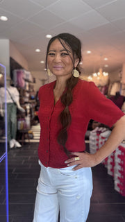 Rosemunde - Laica Cashmere Cardigan - Karanda Red