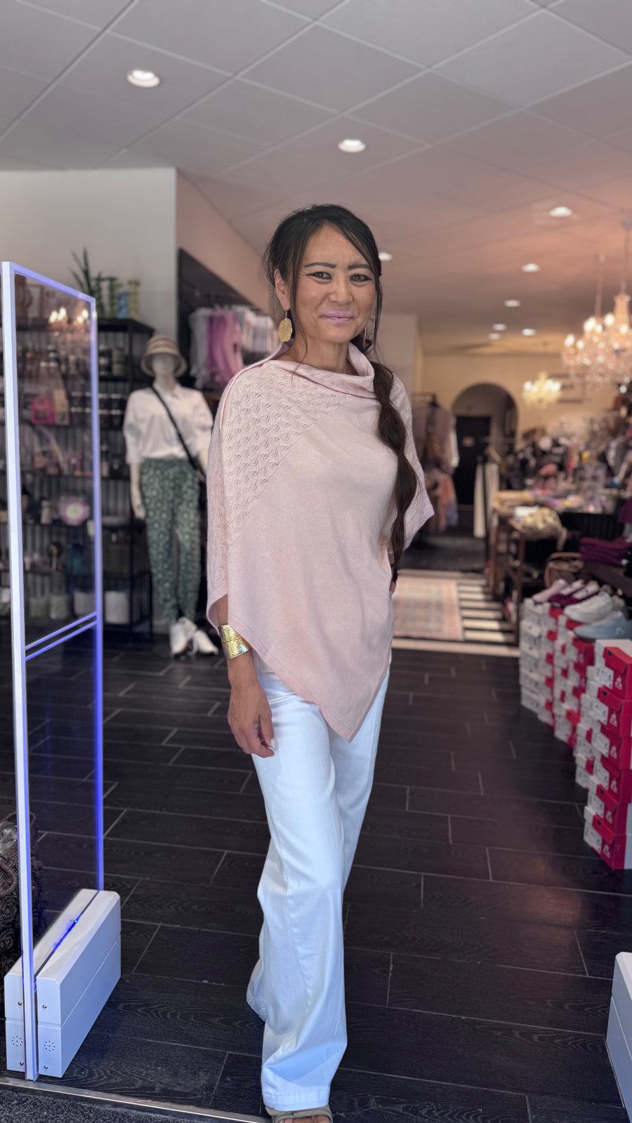 Rosemunde - Laica Cashmere Poncho - Rose Smoke
