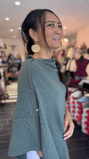 Rosemunde - Laica Cashmere Poncho - Balsam Green