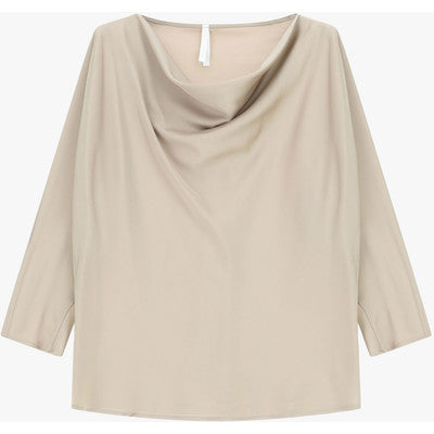 Imperial - Vandfalds bluse - Platino