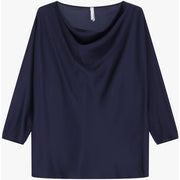 Imperial - Vandfalds bluse - Navy