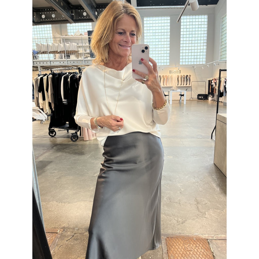 Imperial - Vandfalds bluse - Champagne