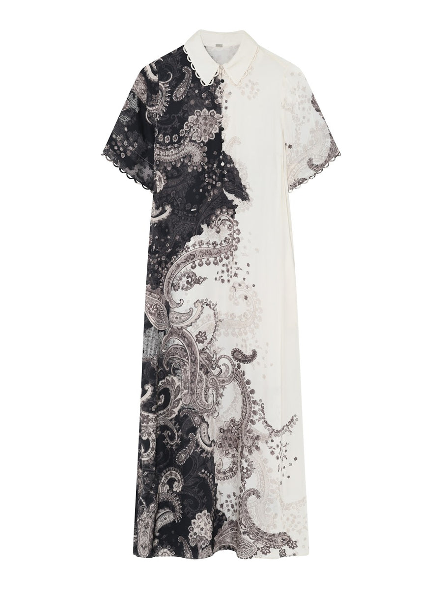 Gustav - Anika long dress - black/white