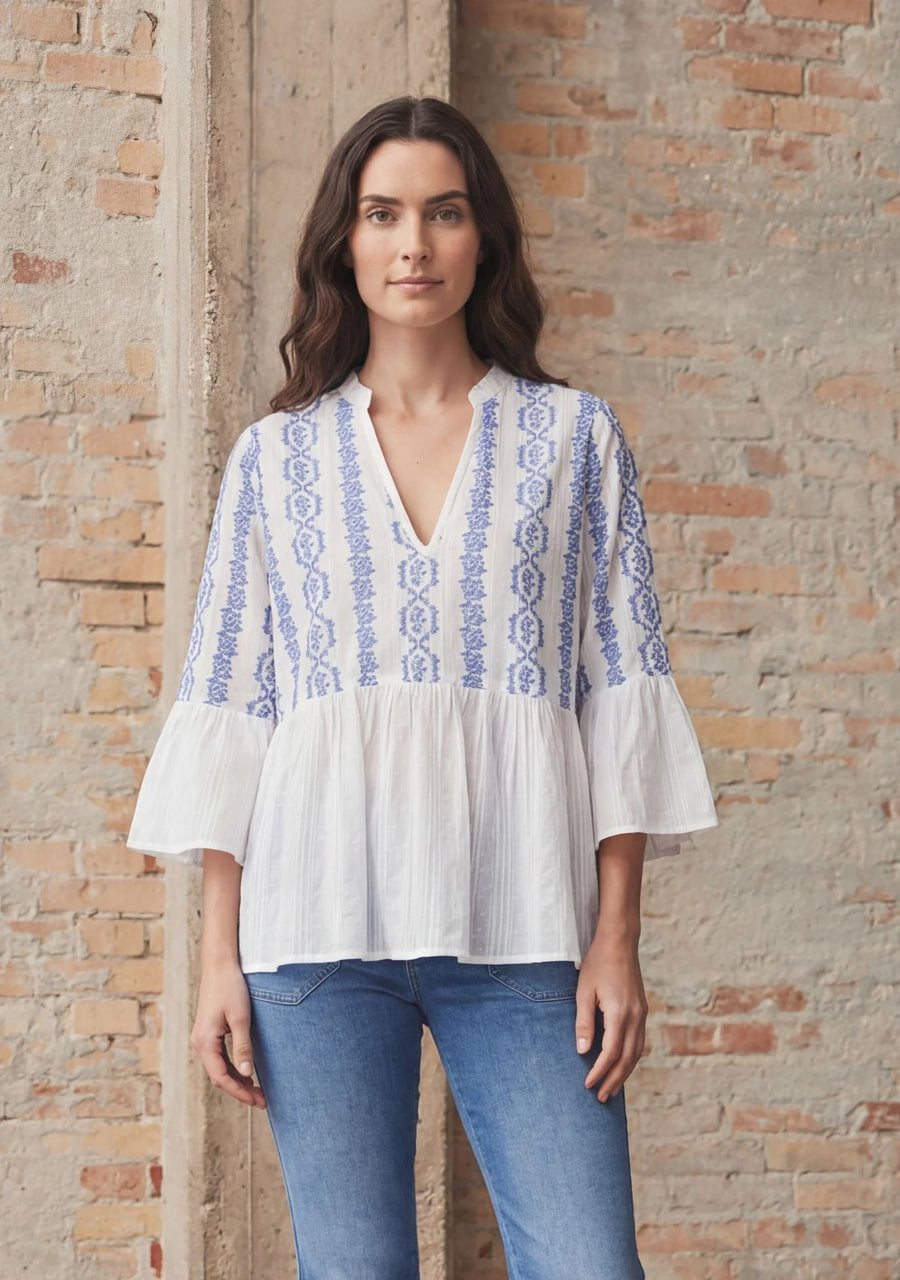 Isay - Mina Blouse - Bluse Flower Vine