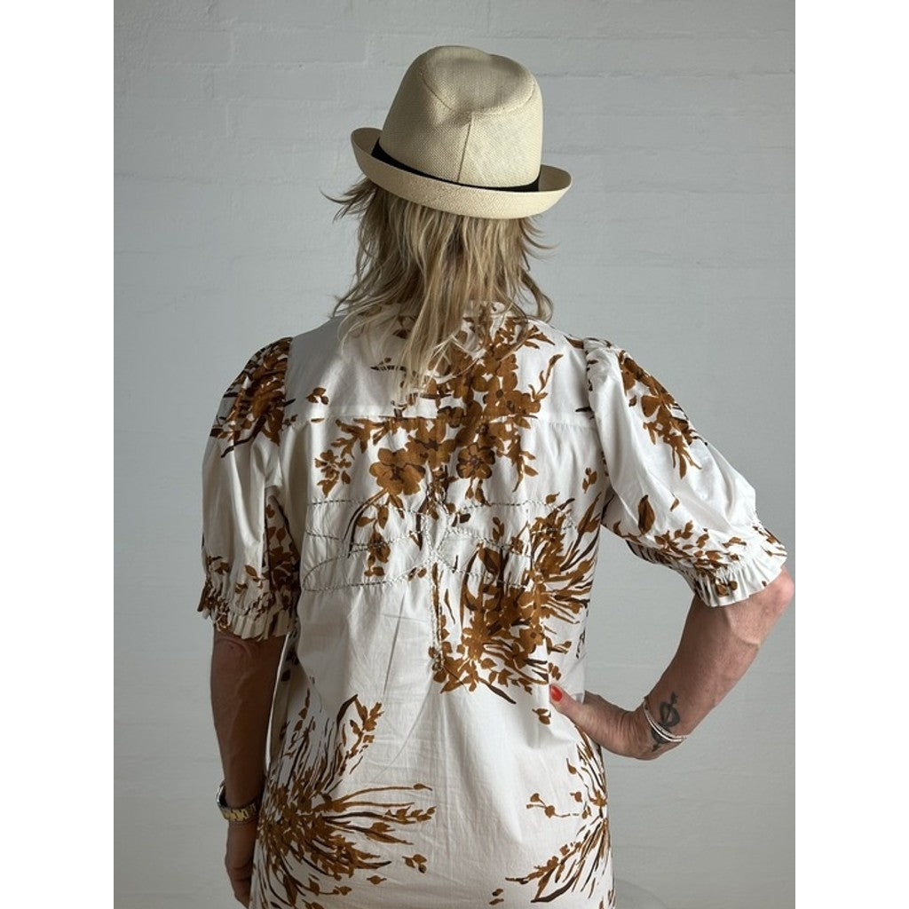 Gaspar - Tunø print dress - White