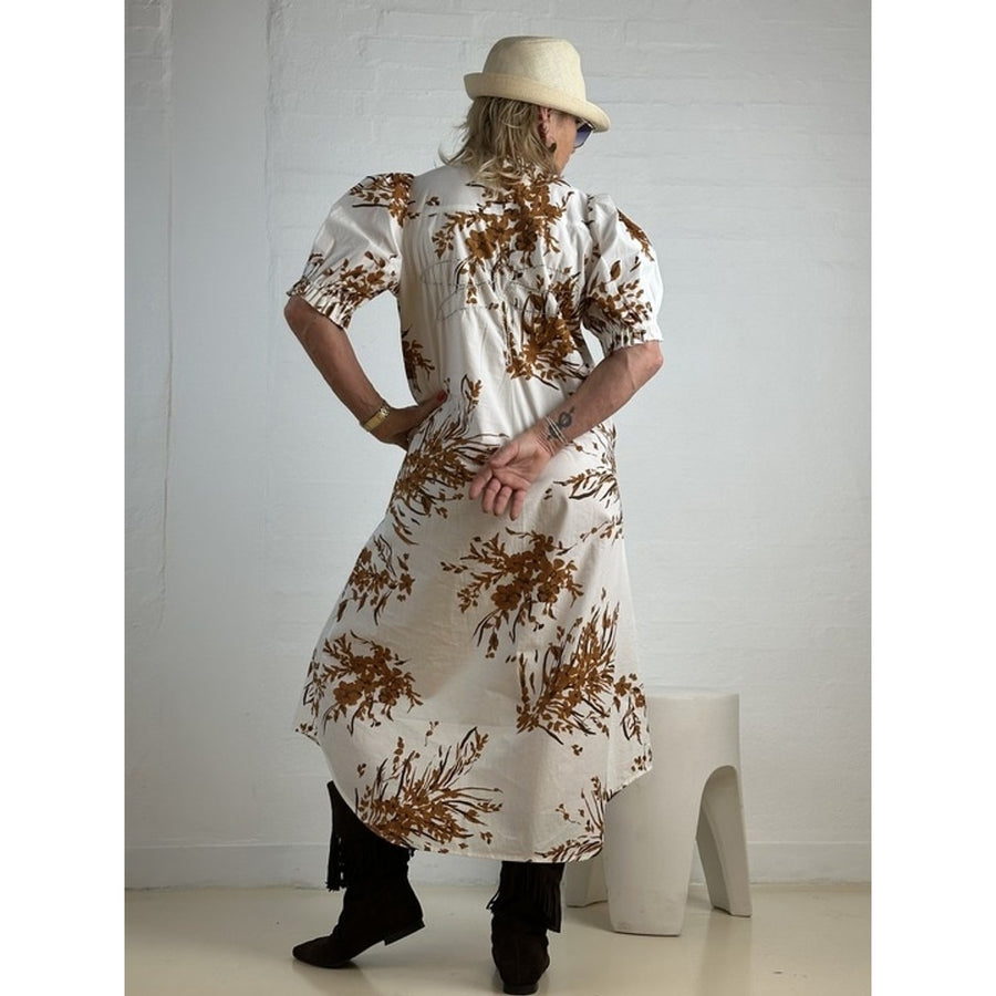 Gaspar - Tunø print dress - White
