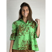 Gaspar - Porto print blouse - Green