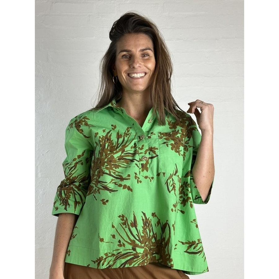 Gaspar - Porto print blouse - Green