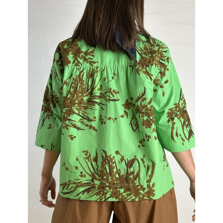 Gaspar - Porto print blouse - Green