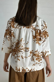 Gaspar - Porto print blouse - White