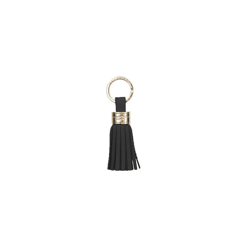 Pourchet - Leather bobble key ring - Noir