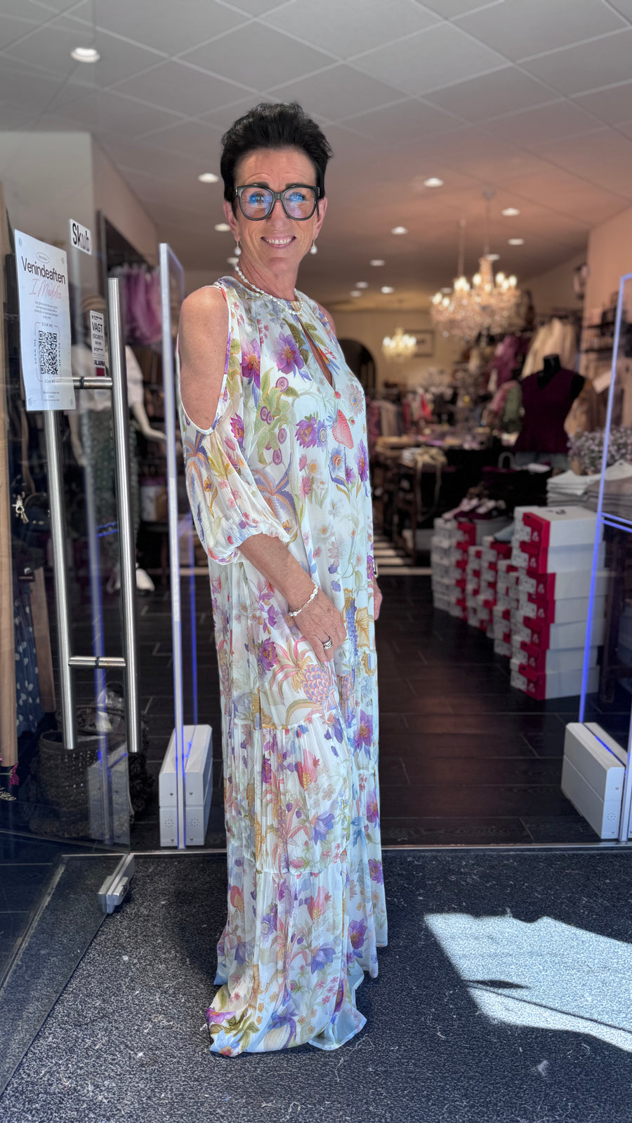 Zetadea dress - cut shoulders - Flower
