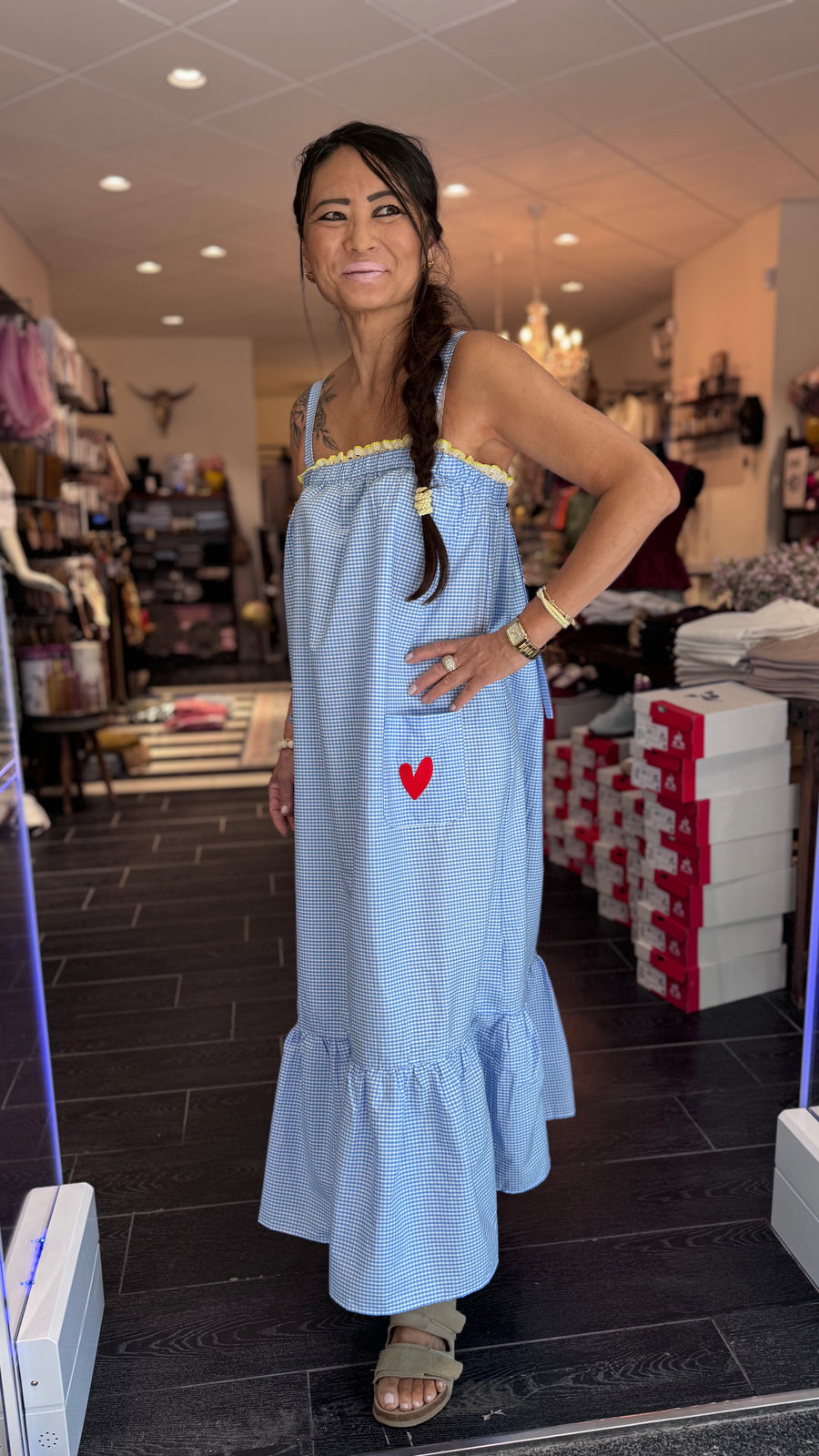 Boho Love - Strop kjole - Blå