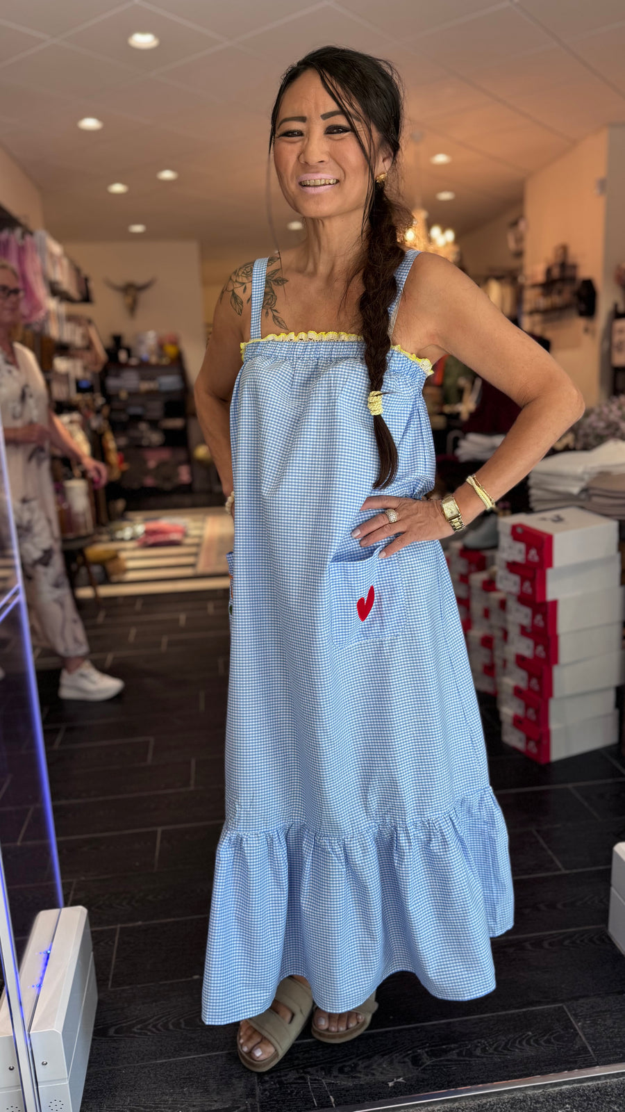 Boho Love - Strop kjole - Blå