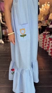 Boho Love - Strop kjole - Blå