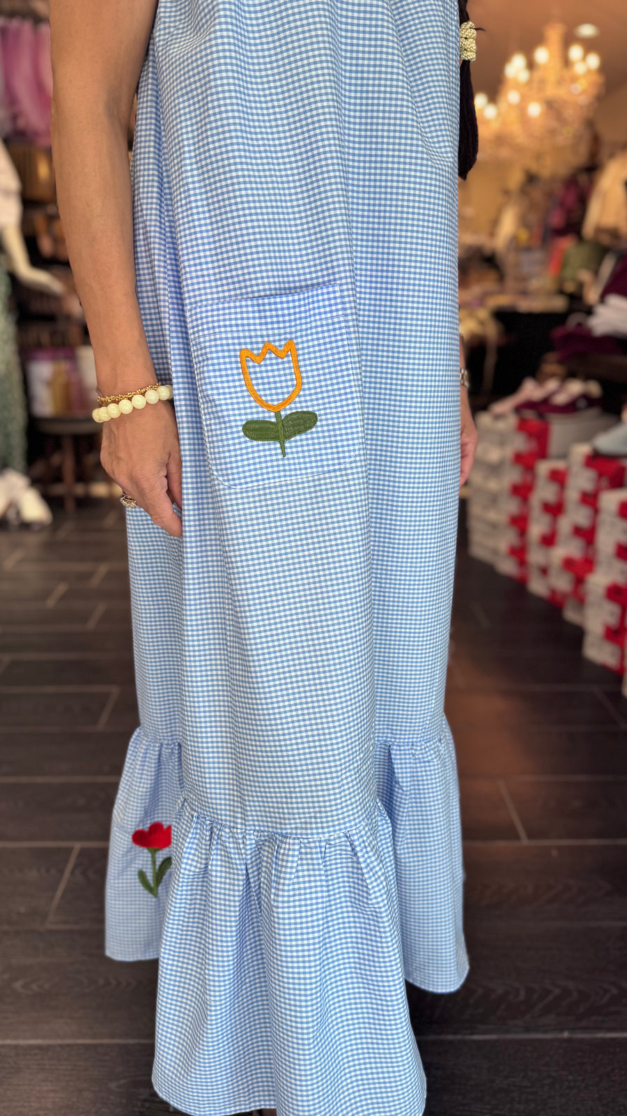 Boho Love - Strop kjole - Blå