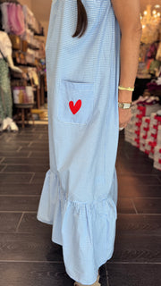 Boho Love - Strop kjole - Blå