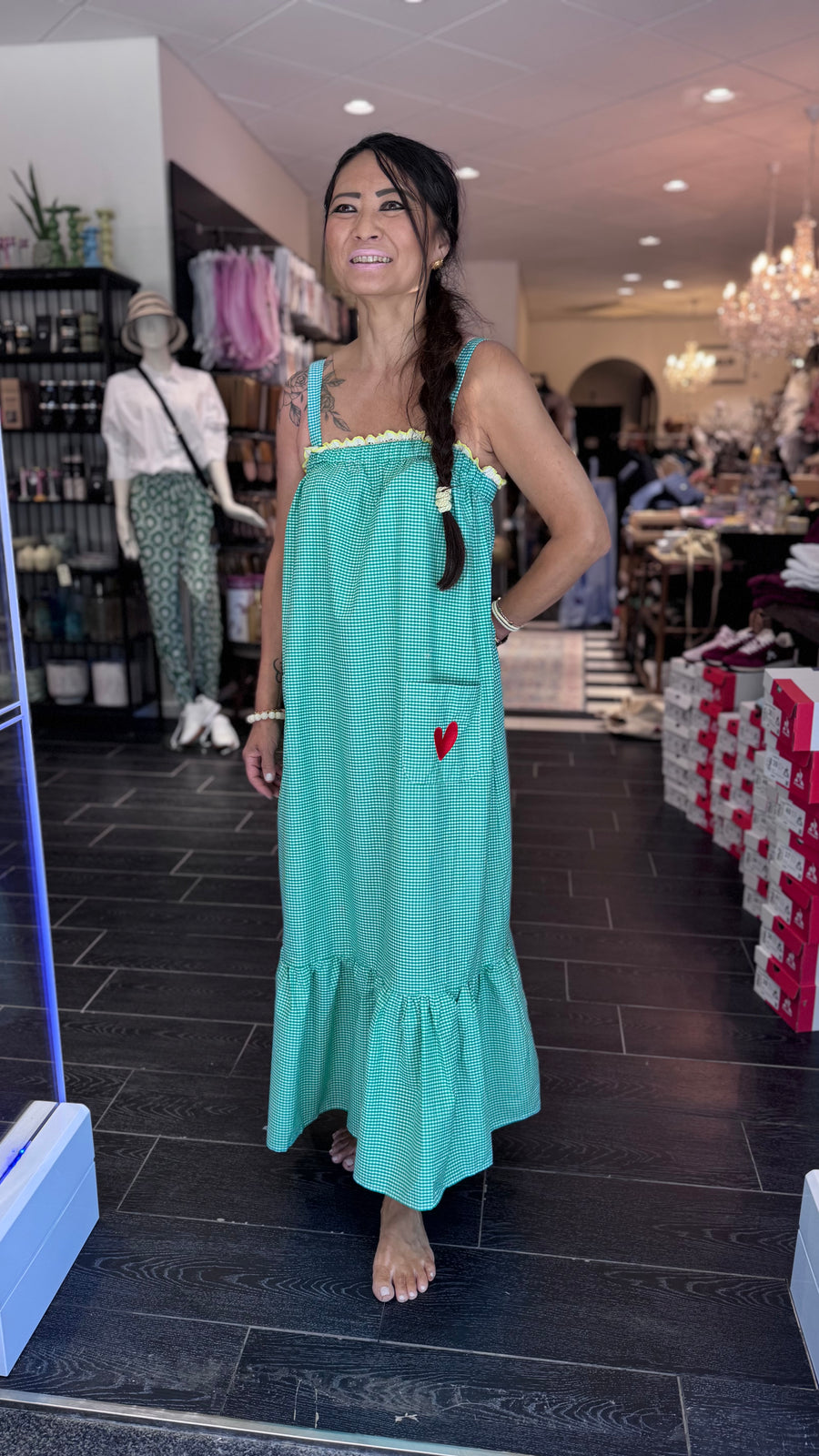 Boho Love - Strop kjole - Grøn