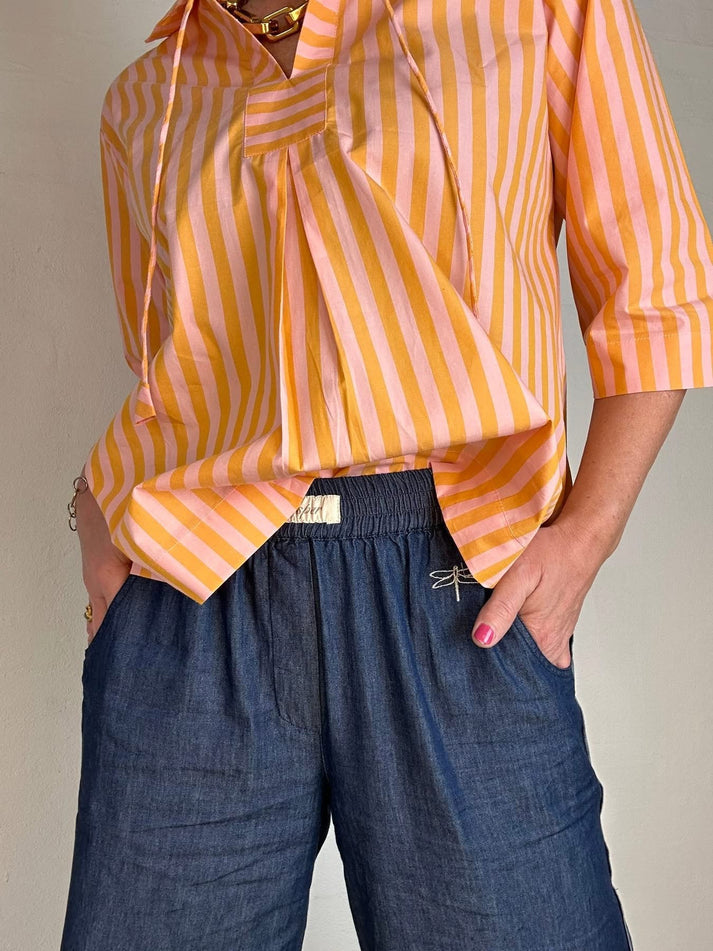 Gaspar - Honolulu sporty pants - Denim blue