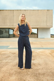 Part Two - Aliya pants - Blue pinstripe