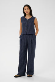 Part Two - Aliya pants - Blue pinstripe