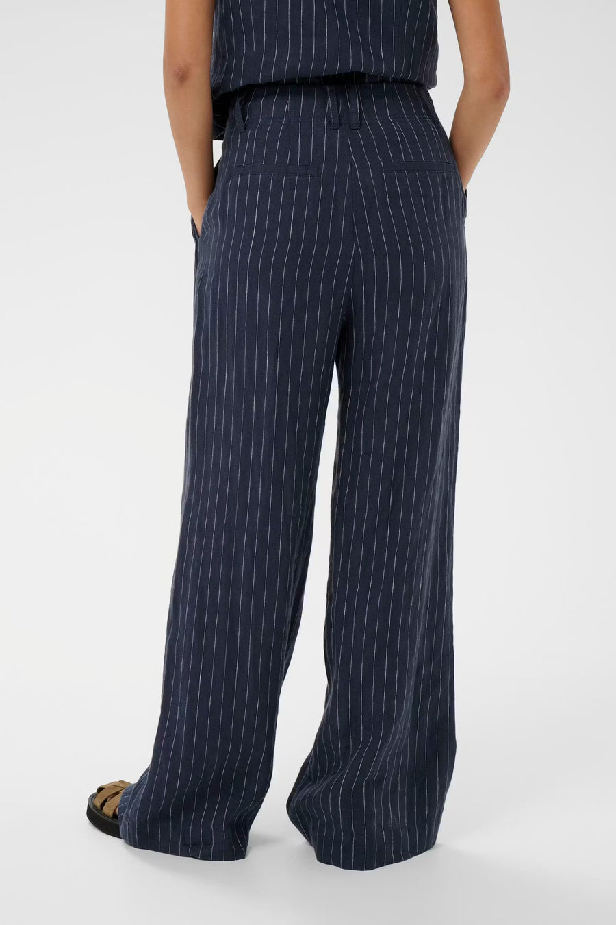 Part Two - Aliya pants - Blue pinstripe