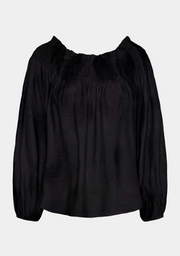 Isay - Ane stretch blouse - Black