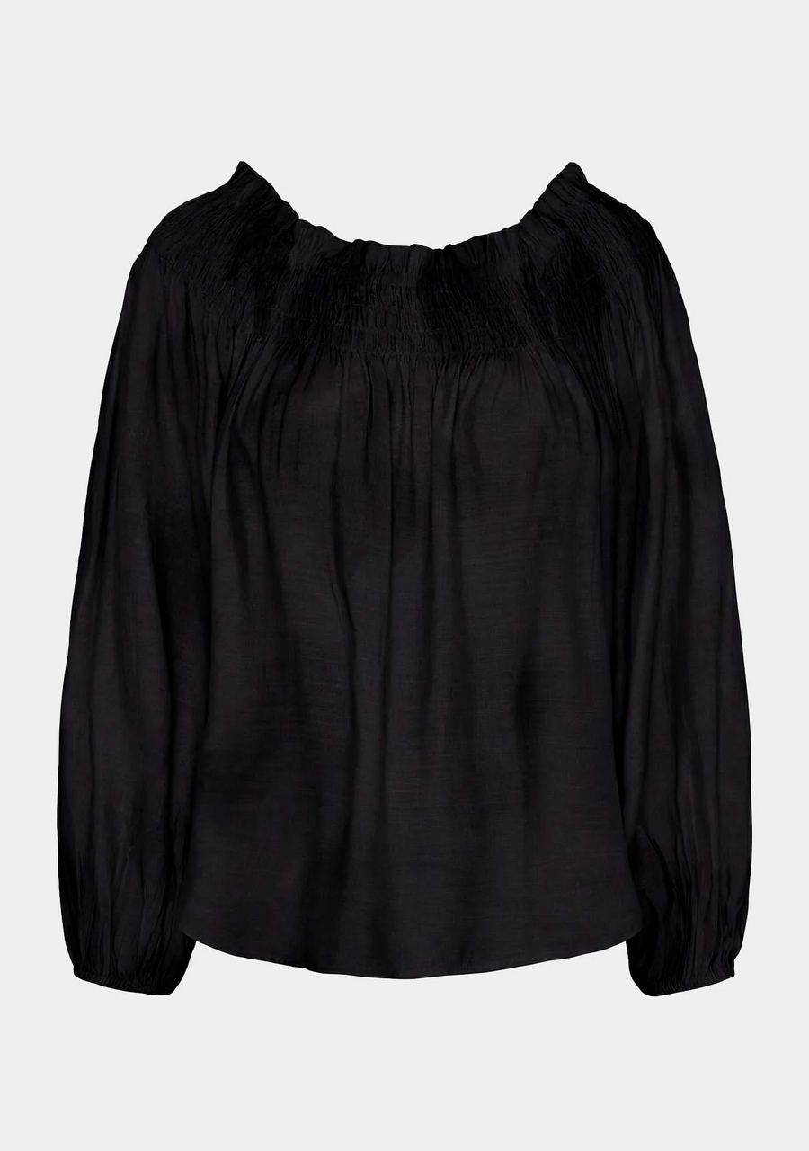 Isay - Ane stretch blouse - Black