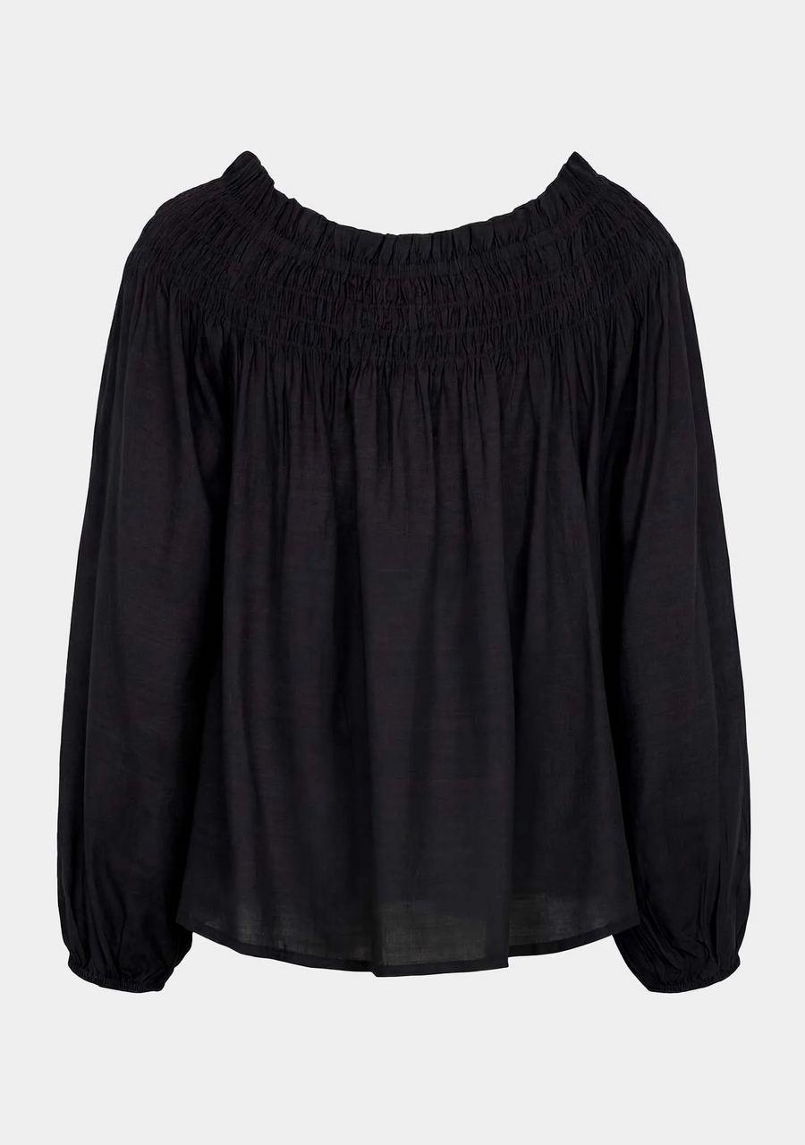 Isay - Ane stretch blouse - Black
