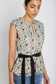 Bruuns Bazaar - Manicaria oriia blouse - Creme/Black