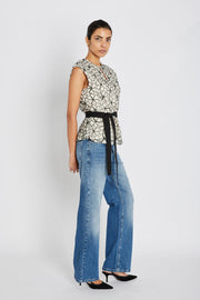 Bruuns Bazaar - Manicaria oriia blouse - Creme/Black