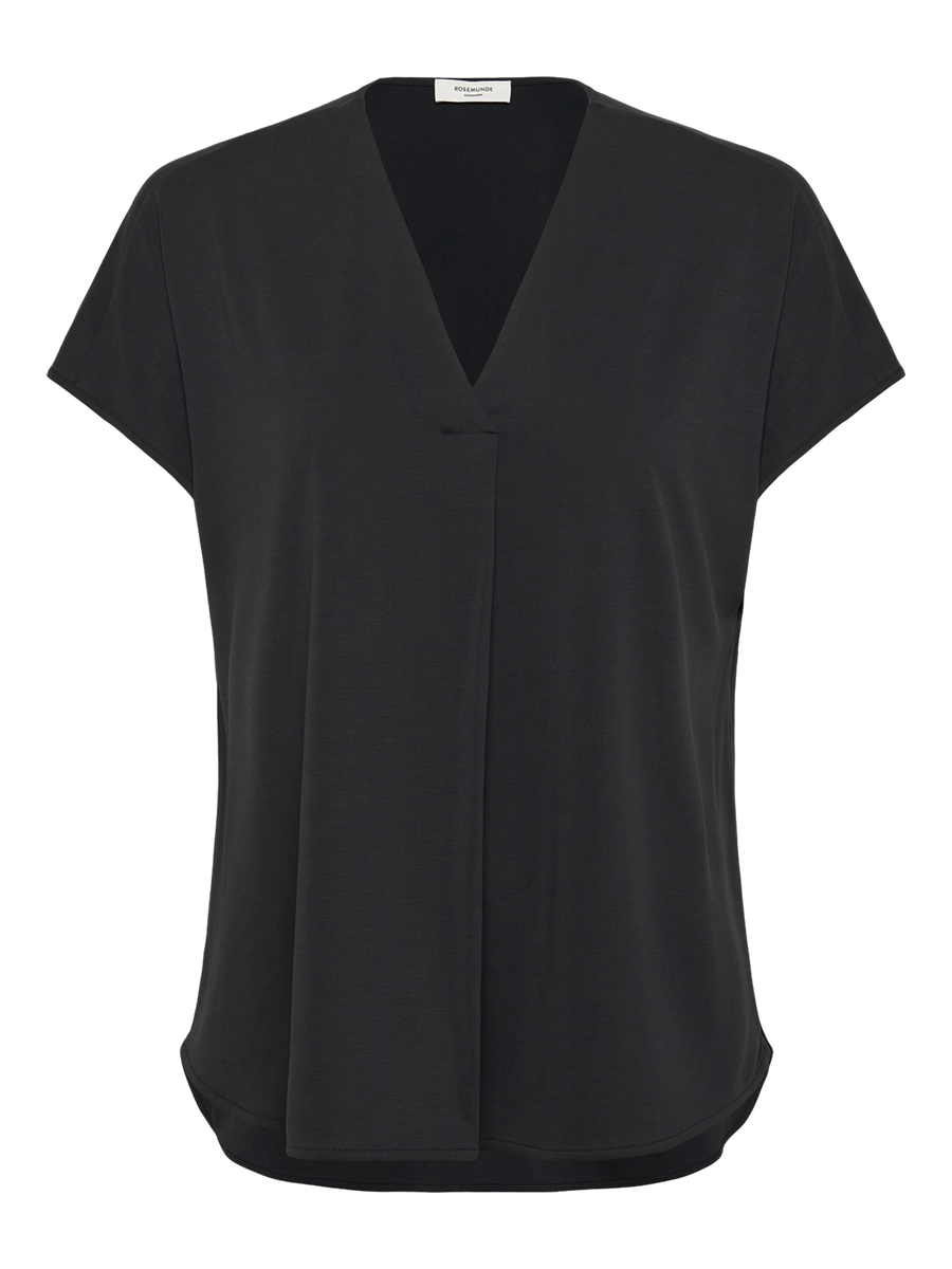 Rosemunde - Elma modal V-neck top - Black