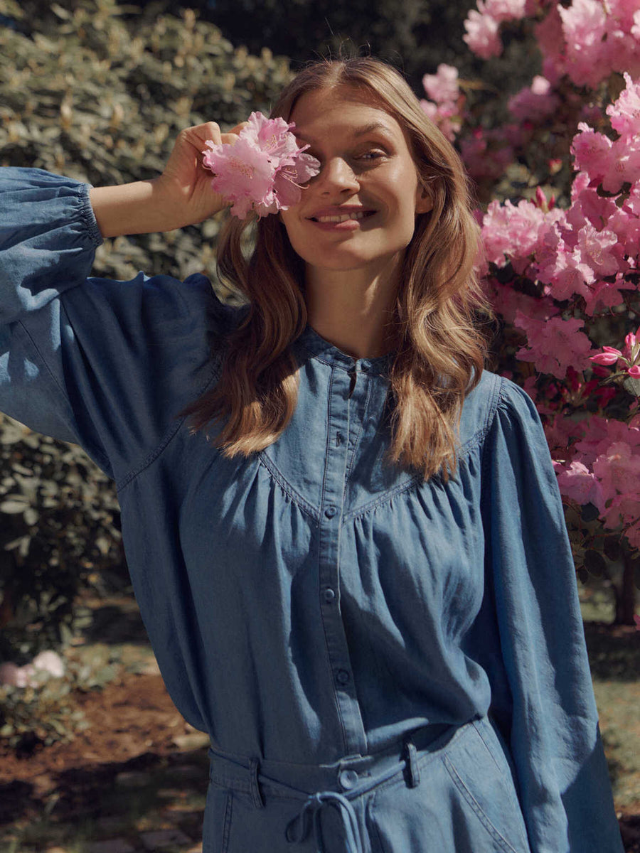 Rosemunde - Dallas LS shirt - Medium denim blue