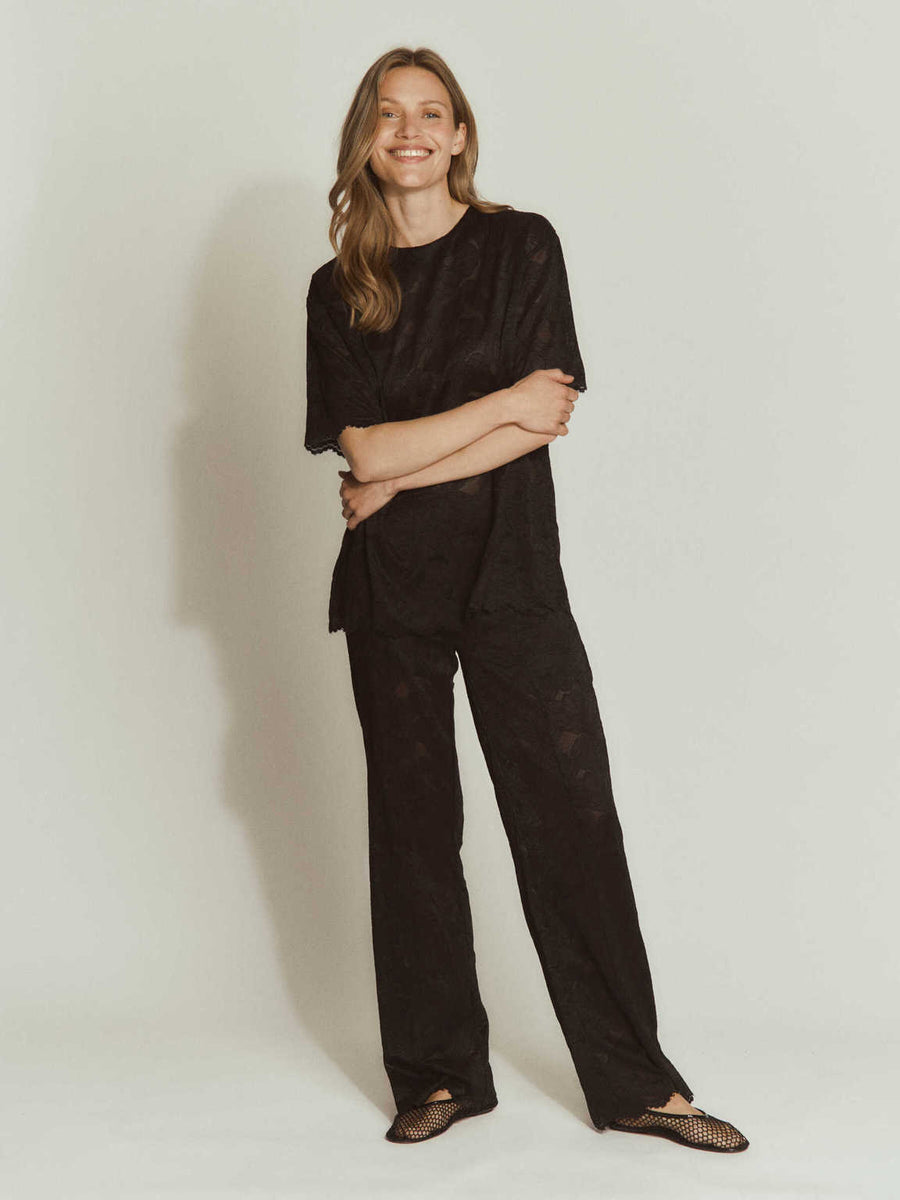 Rosemunde - Fiona MW lace pants - Black