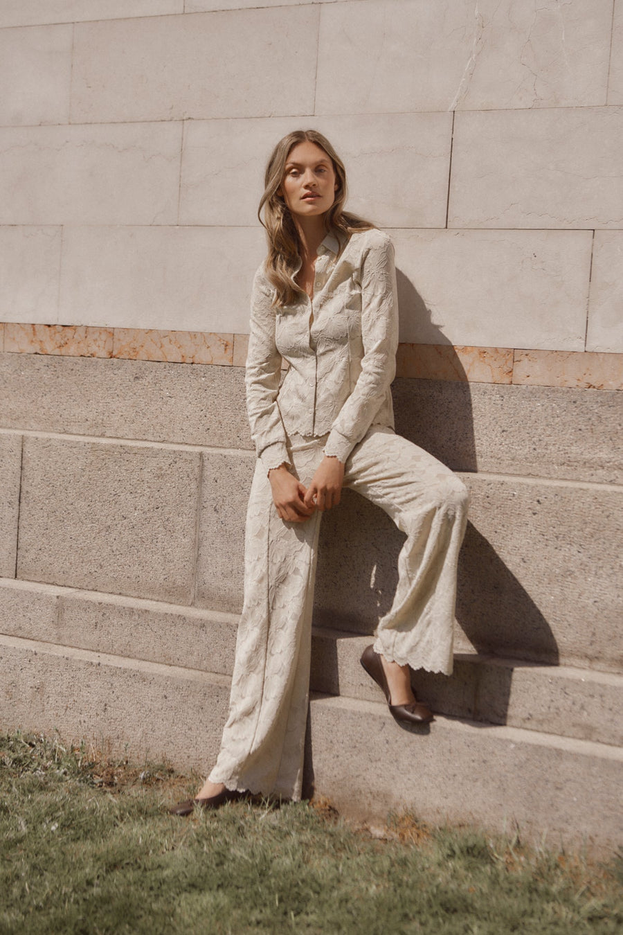 Rosemunde - Fiona MW lace pants - Beige