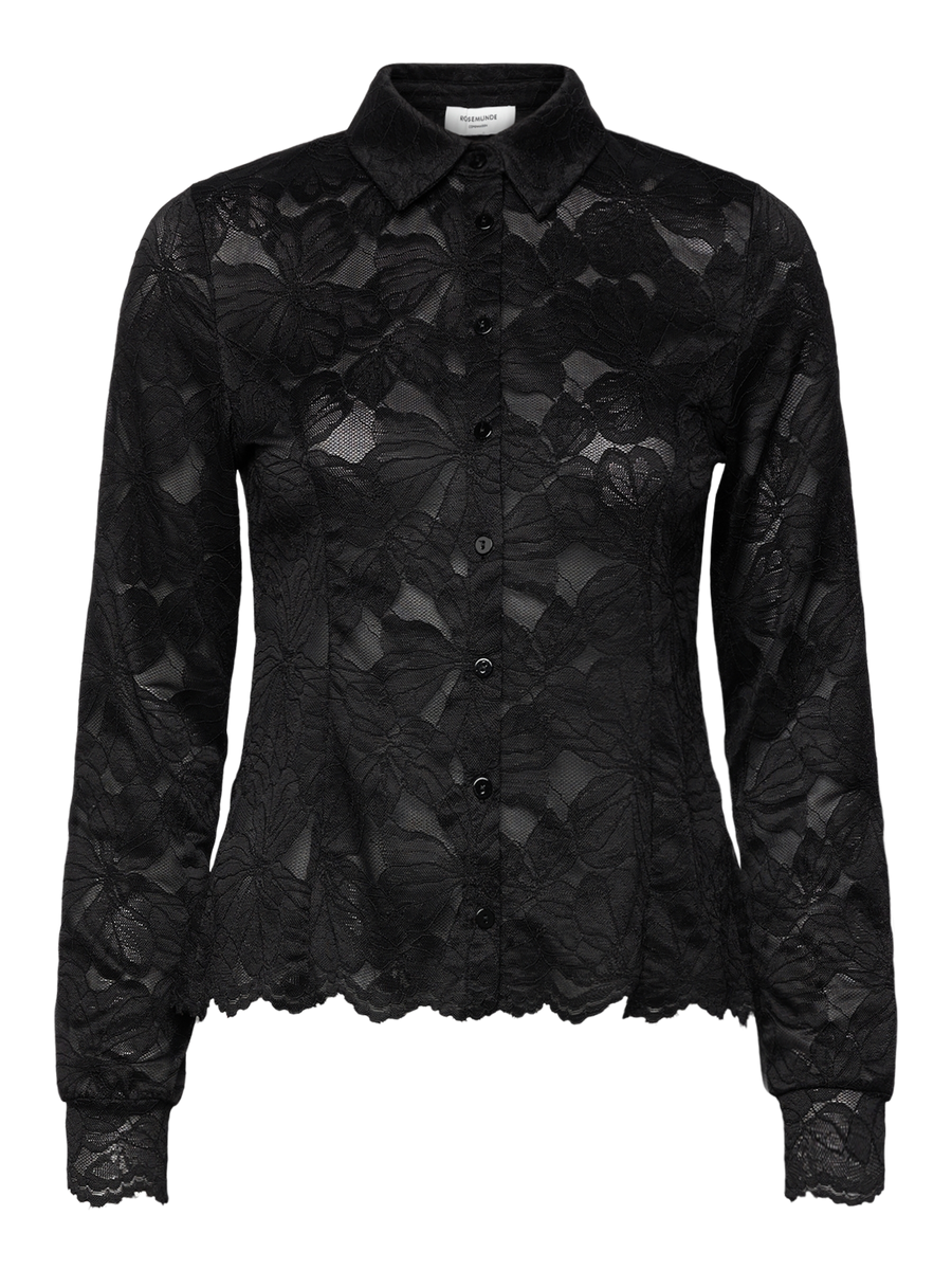 Rosemunde - Fiona LS lace shirt - Black