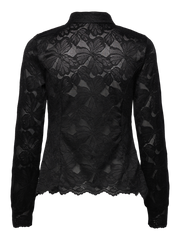Rosemunde - Fiona LS lace shirt - Black