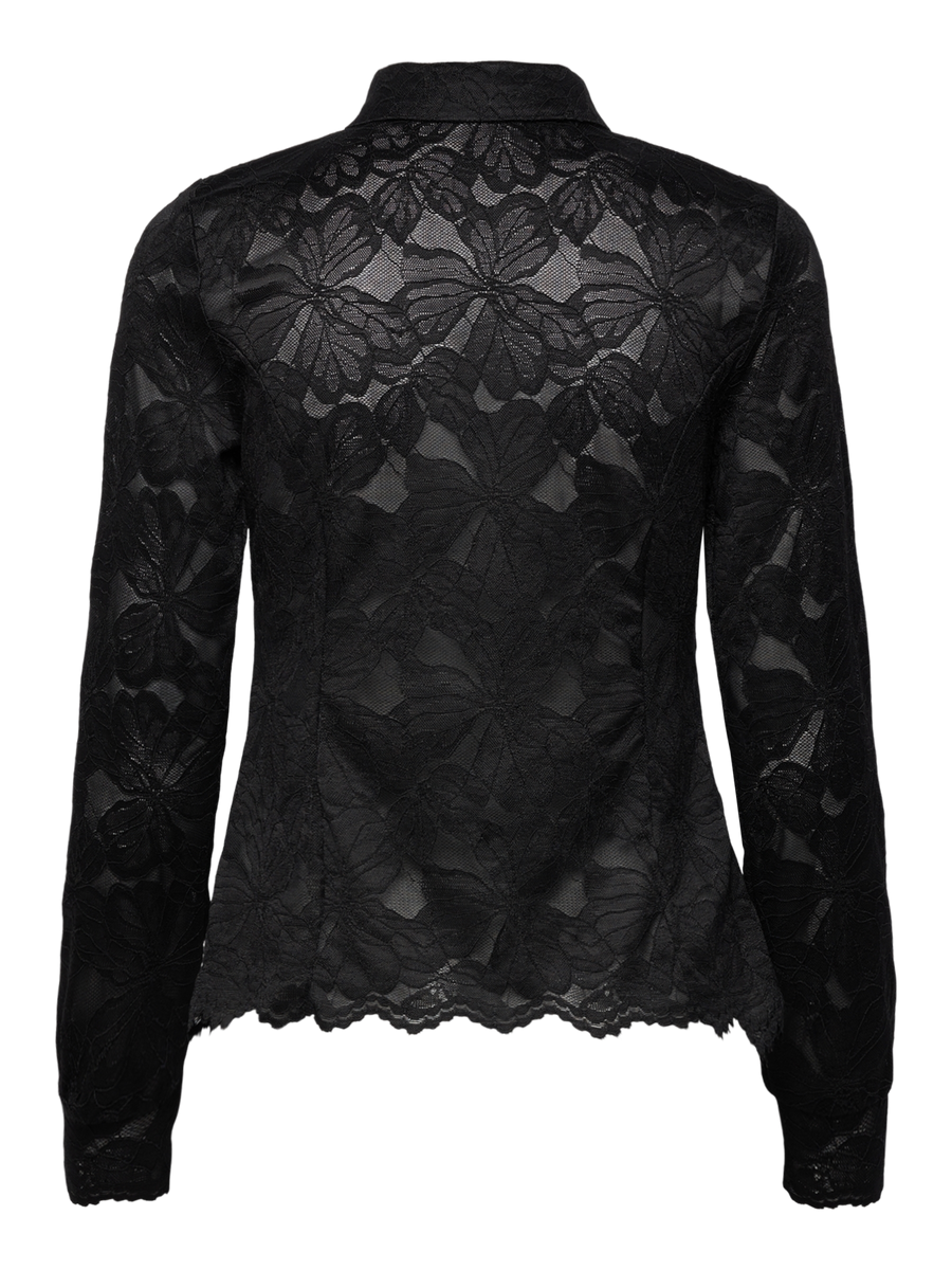 Rosemunde - Fiona LS lace shirt - Black