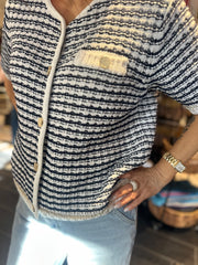 Rich & Royal - Boxy Striped Strutured
