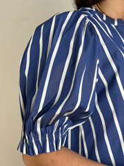 Gaspar - Tunø stripe bluse - blue