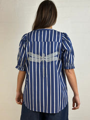 Gaspar - Tunø stripe bluse - blue