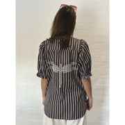 Gaspar - Tunø stripe bluse - Brown