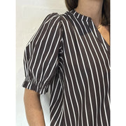 Gaspar - Tunø stripe bluse - Brown