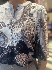 Gustav - Neomi blouse - black/white