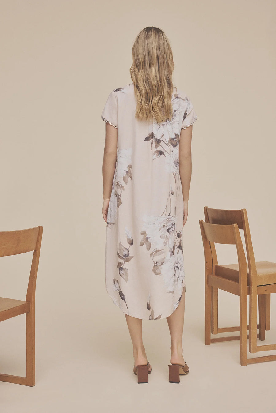 Gustav - Madonna shirt dress - Multi beige