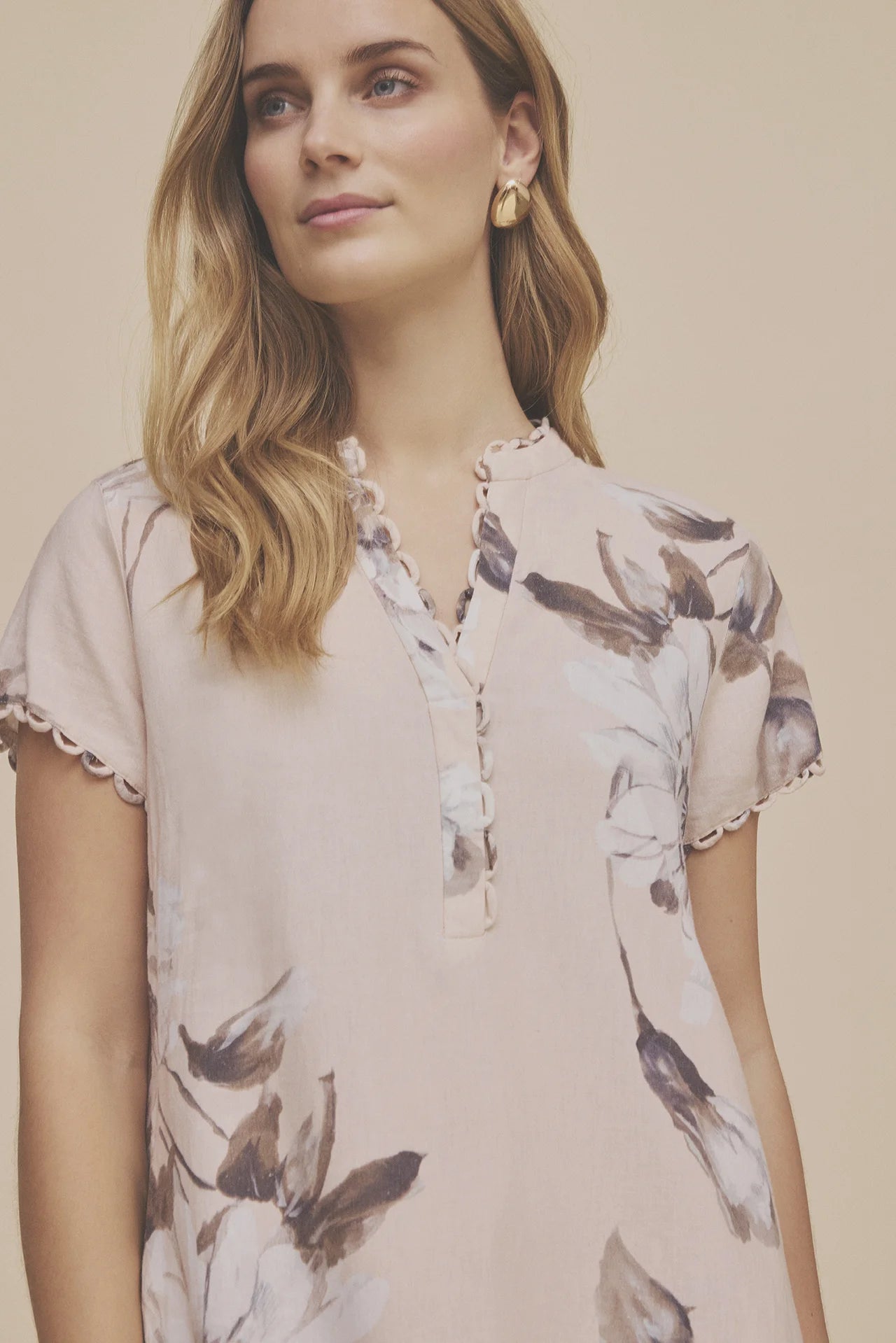 Gustav - Madonna shirt dress - Multi beige