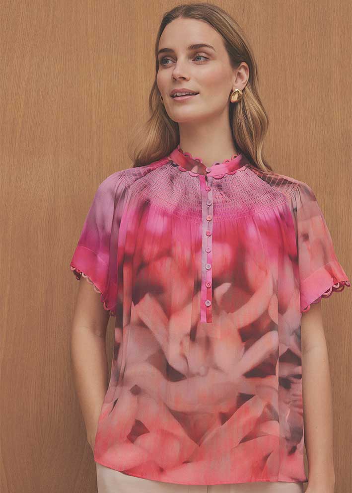 Gustav - Amber chiffon bluse - Pink