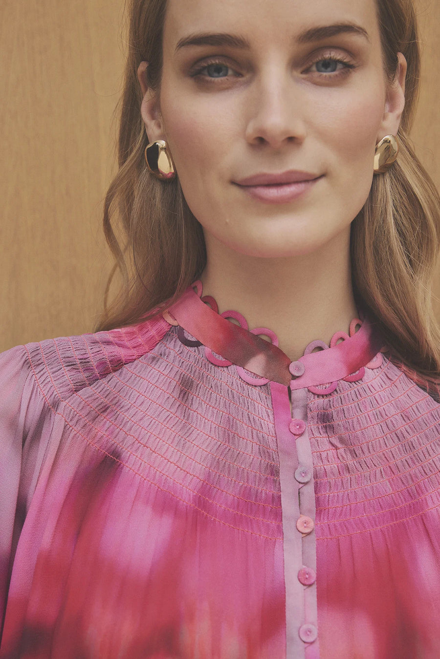 Gustav - Amber chiffon bluse - Pink